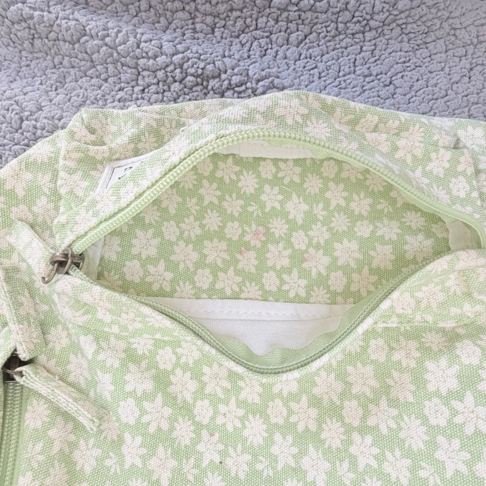 Billabong Mini Backpack Womens Small Green Floral Excellent Canvas Boho Y2K